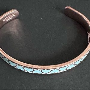 Alex and Ani Teal Heart Color Infusion Cuff